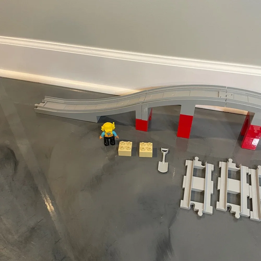 LEGO Duplo Train Bridge and Tracks Set 10872 Expansion Pack No Blue Suitcase